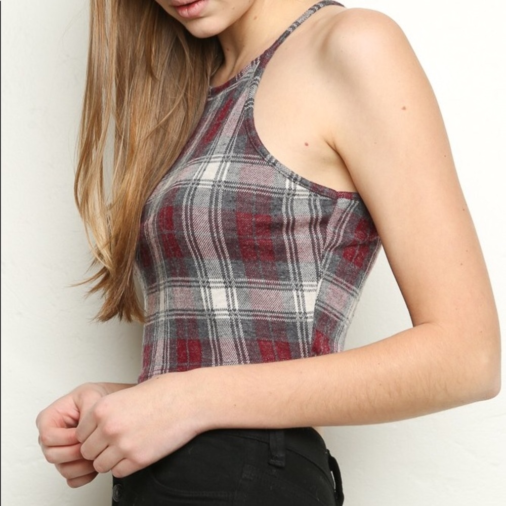 Brandy Melville Plaid Top